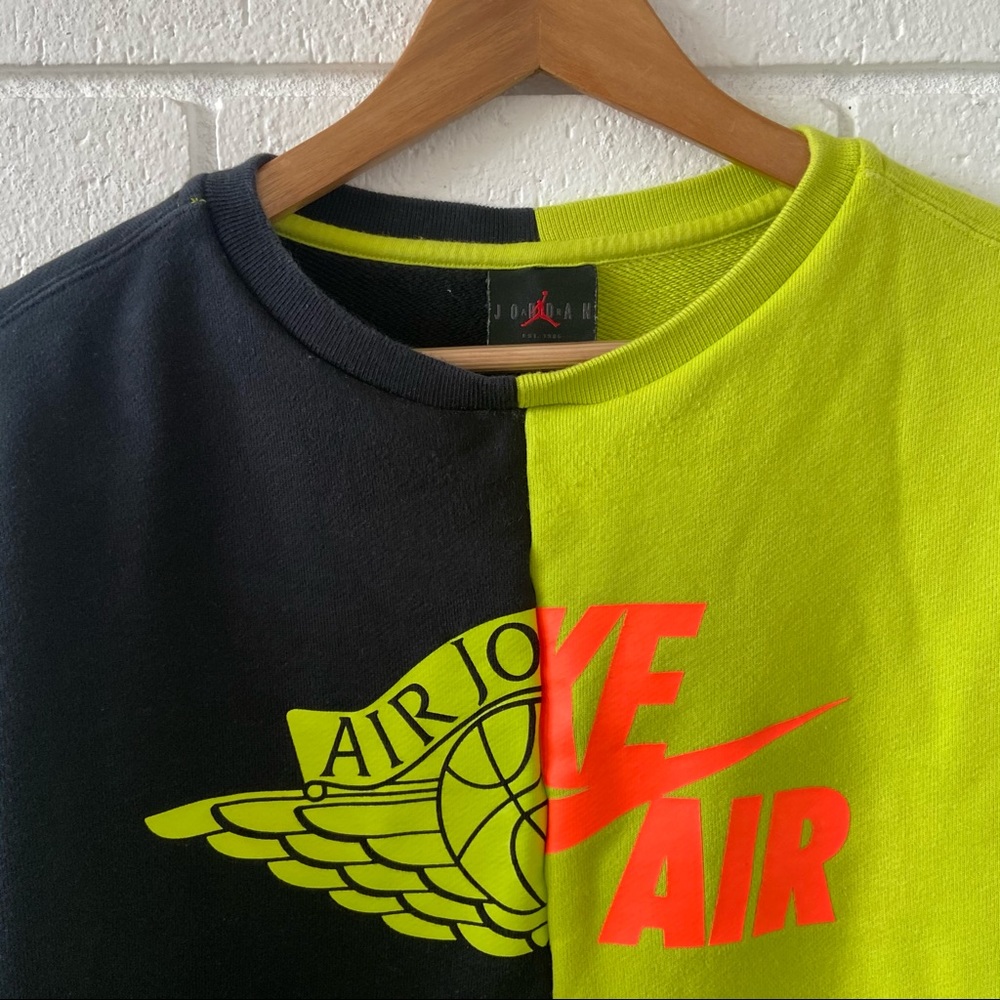 Men’s L Nike Air Jordan crewneck sweater black - Picture 3 of 8